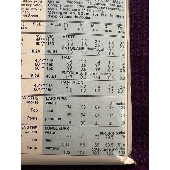 Butterick Sewing pattern 5981 suit open front blazer pants size xs s m - Picture 8 of 8